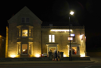The Cherry Tree at night